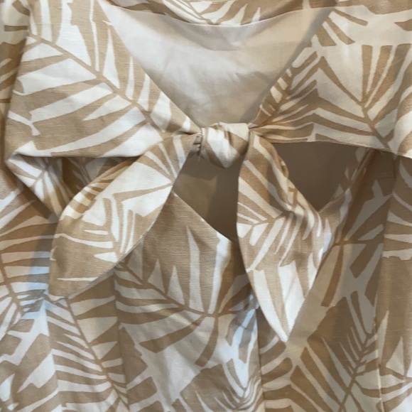 Loft nude tropical print floral linen dress - Picture 9 of 11